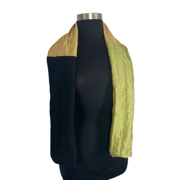 Xiao Magic Multi Colored Silk Scarf Art to Wear Lagenlook NWOT Red Orange Black - Picture 6 of 15